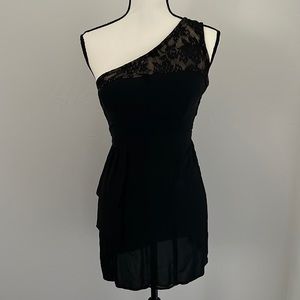 Black Lace Backless Cocktail Dress